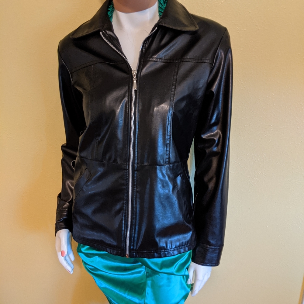 Size S, Women's Faux Leather Jacket by Outer Edge
